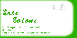 mate boloni business card